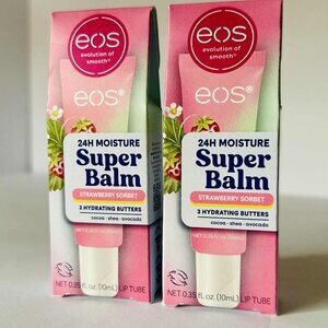 NIB - EOS 24H Moisture Super Balm – Strawberry Sorbet 2-Pack |